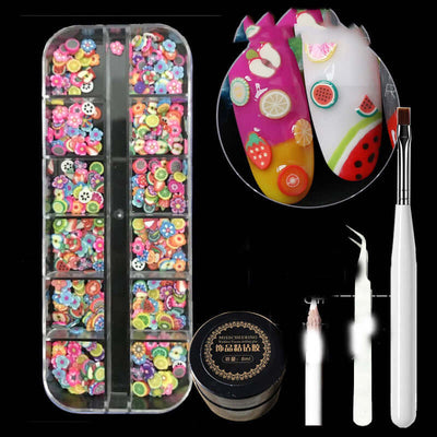 Metal Rivets & Rhinestone Nail Decor Box