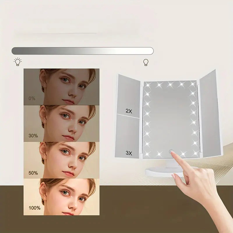 Portable Foldable LED Light Vanity Mirror