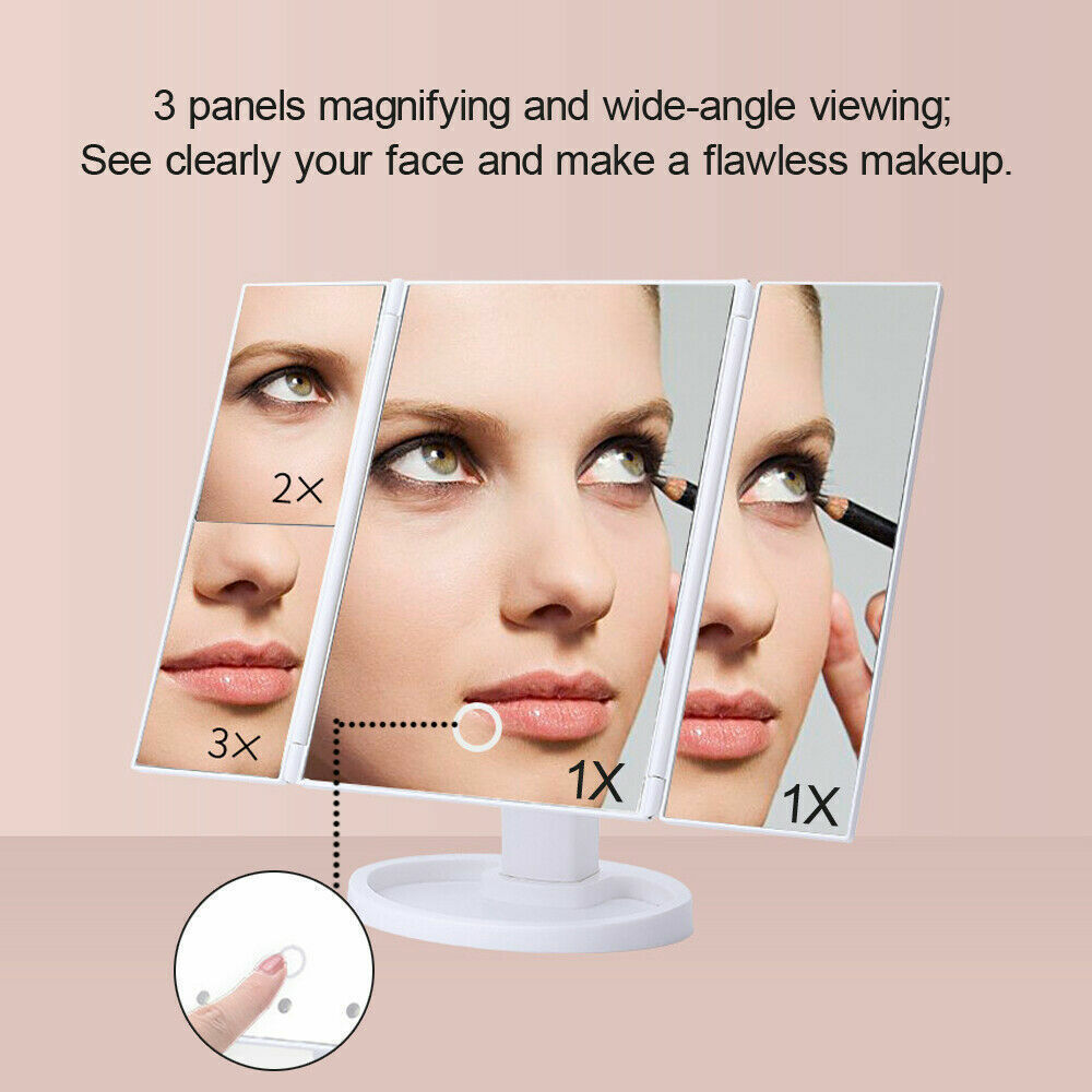 Portable Foldable LED Light Vanity Mirror
